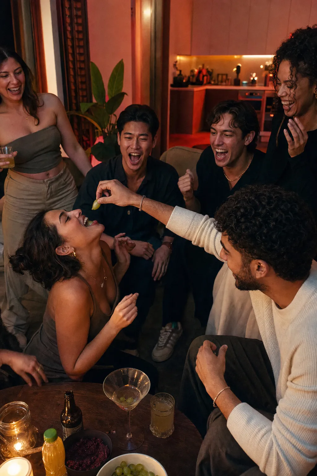 Friends playing CocoJambo at a party